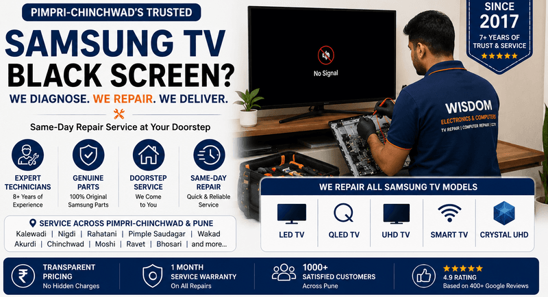 Doorstep Samsung TV repair service in Pimpri-Chinchwad and Pune