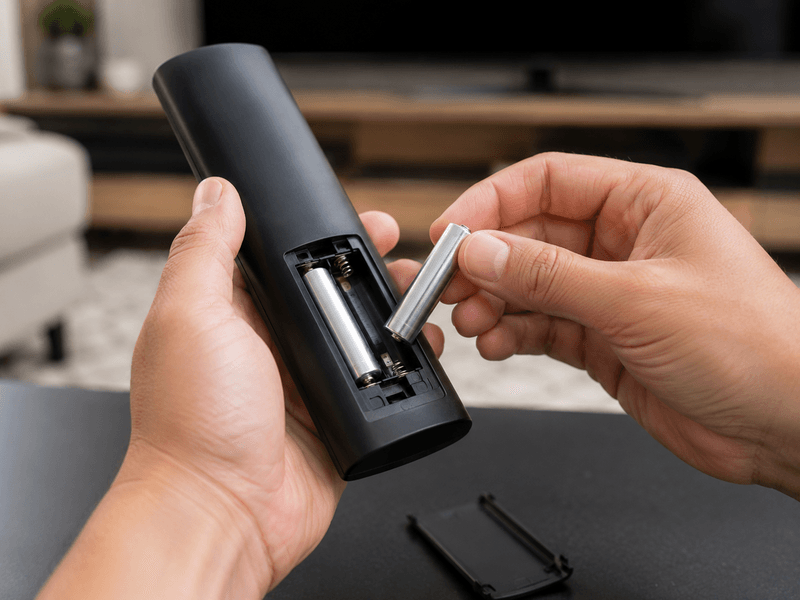 Replacing batteries in Samsung TV remote to fix remote not working issue