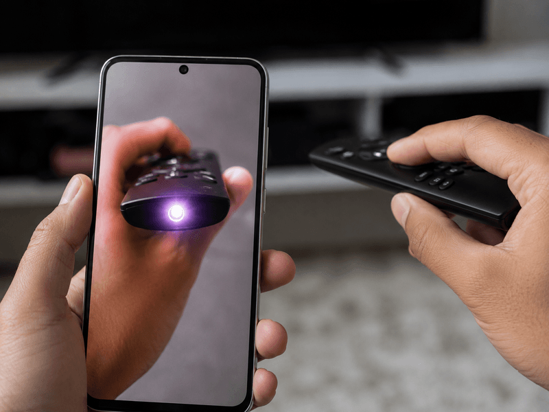 Testing Samsung TV remote infrared signal using smartphone camera