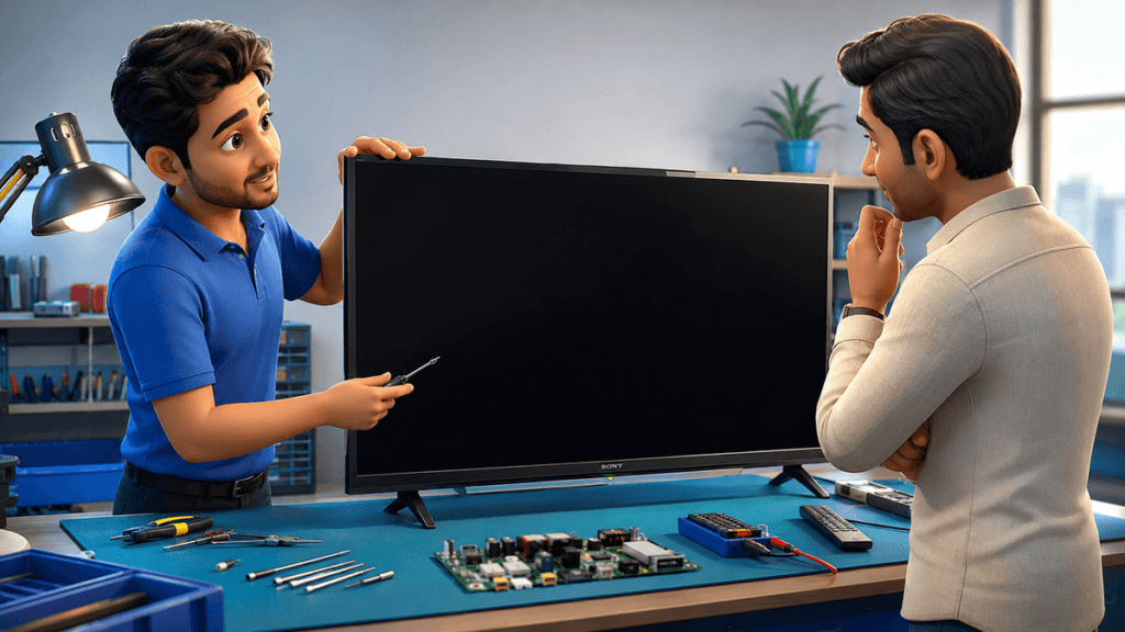 Sony Bravia TV black screen repair in Pune