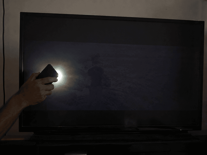 Torch test to check a Sony Bravia TV with no picture