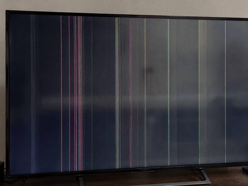 Vertical coloured lines appearing on Sony Bravia TV display