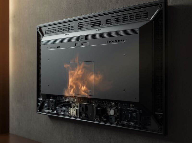 Sony Bravia TV overheating repair and internal inspection